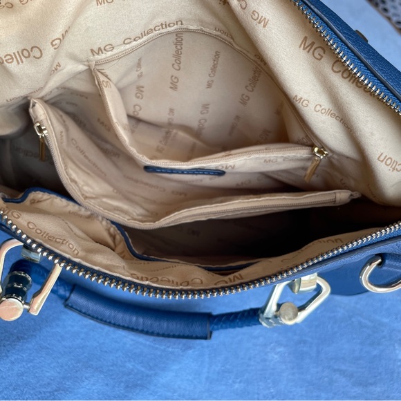 MG Collection Navy Shoulder Purse - Picture 3 of 4